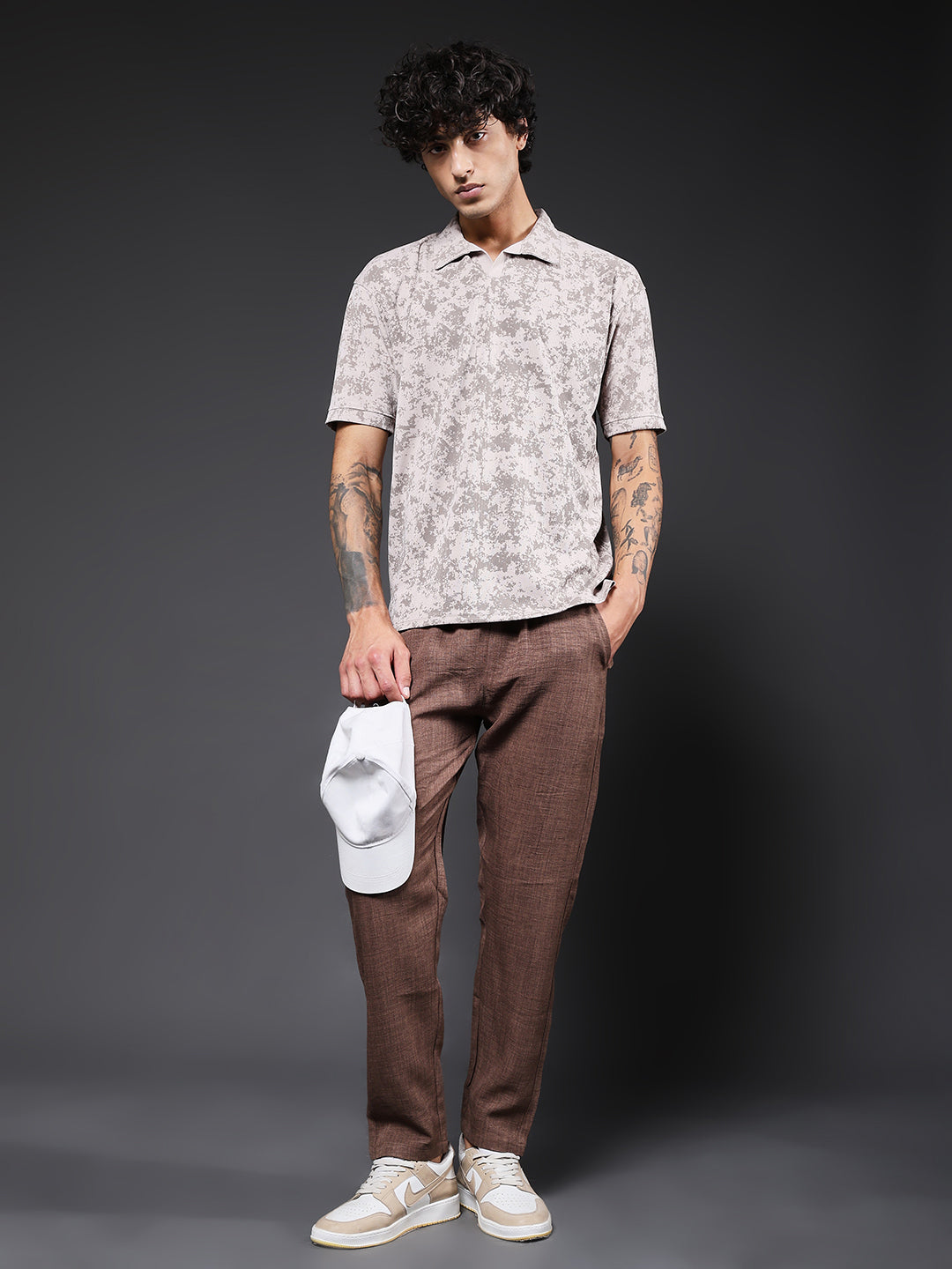 Men Relaxed Fit Printed Polo T-Shirt