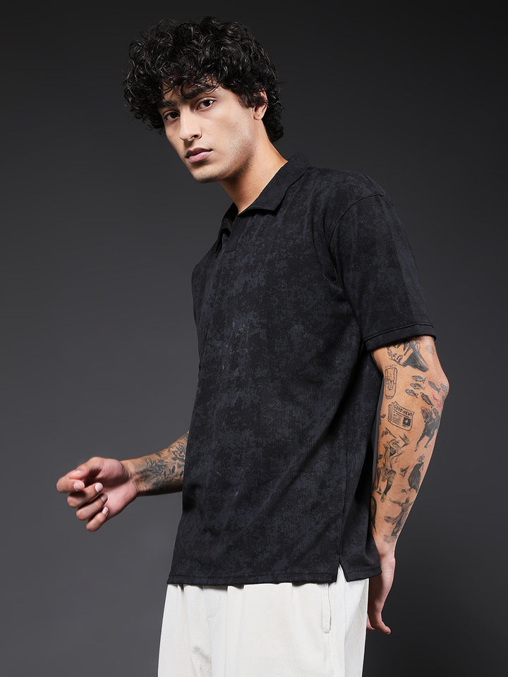 Men Relaxed Fit Printed Polo T-Shirt