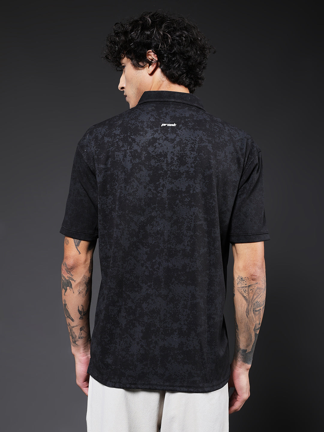 Men Relaxed Fit Printed Polo T-Shirt