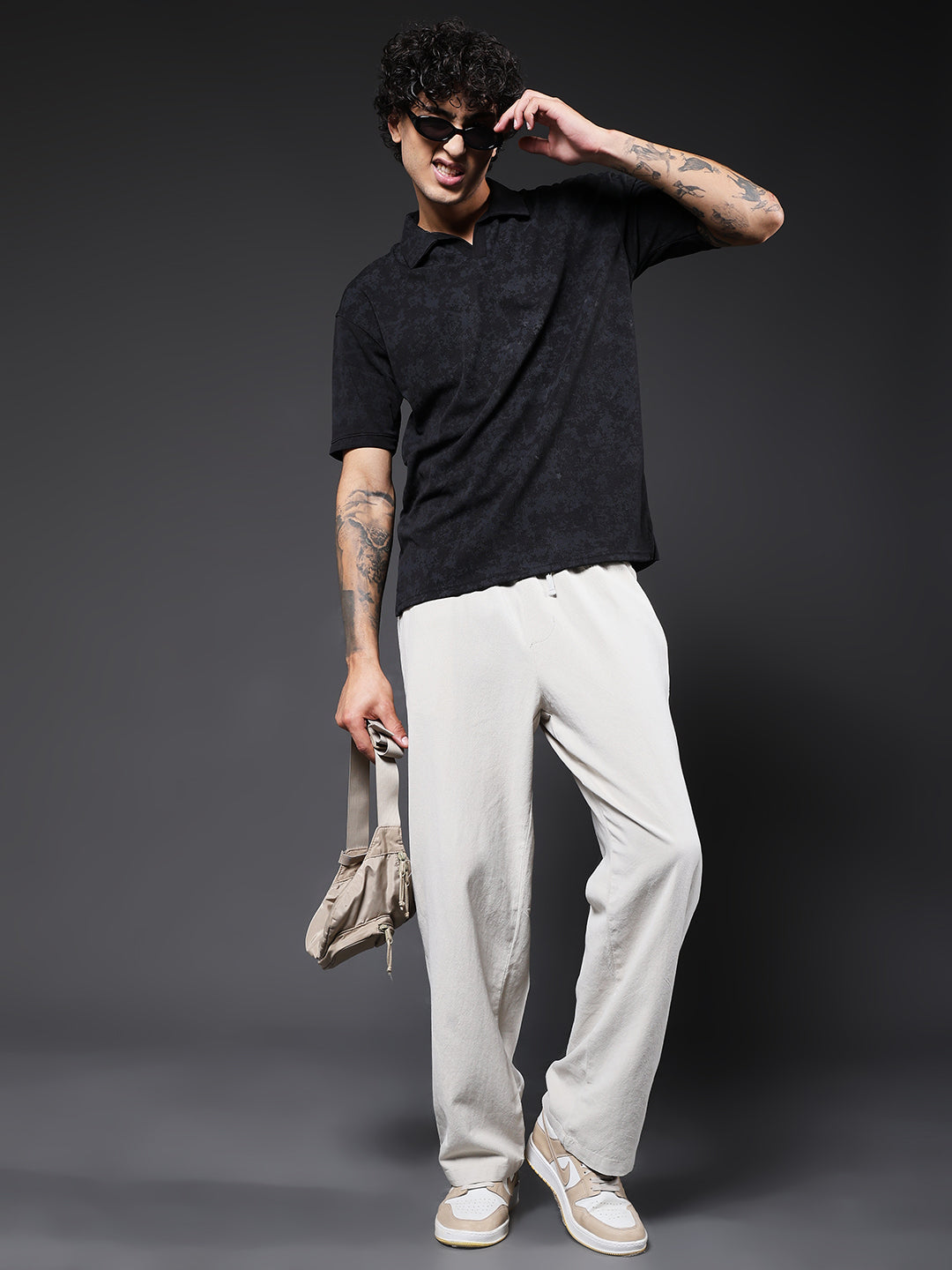 Men Relaxed Fit Printed Polo T-Shirt