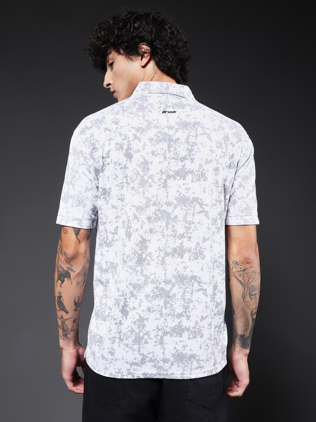 Men Relaxed Fit Printed Polo T-Shirt