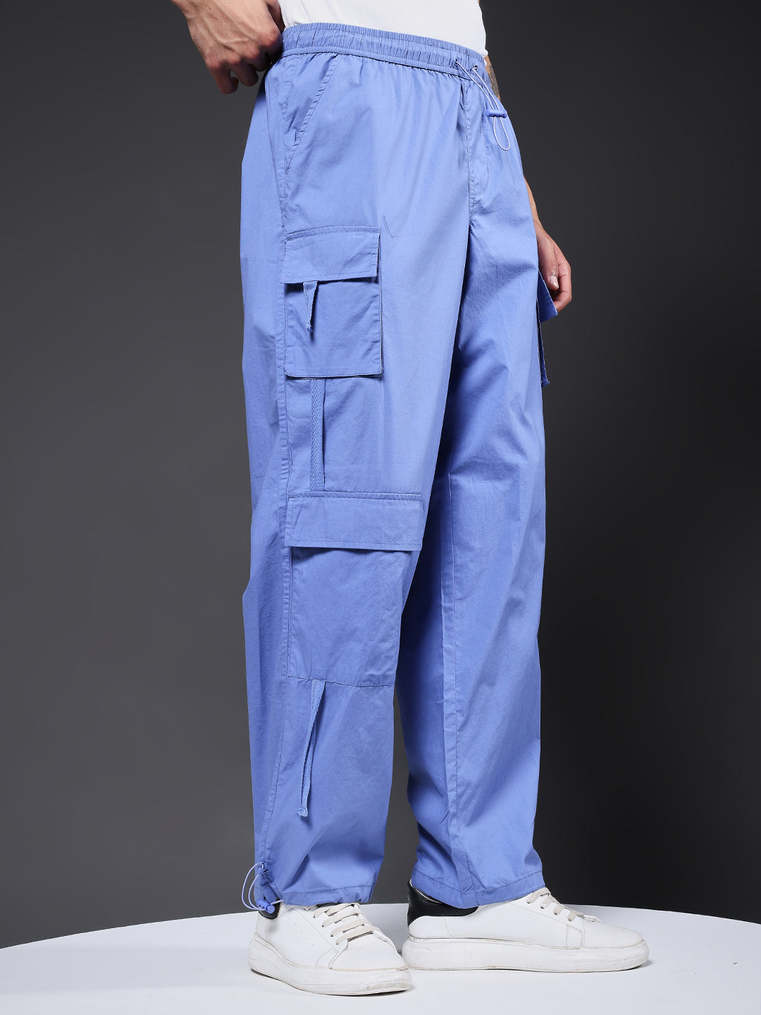 Parachute Pants For Men - Denim Blue