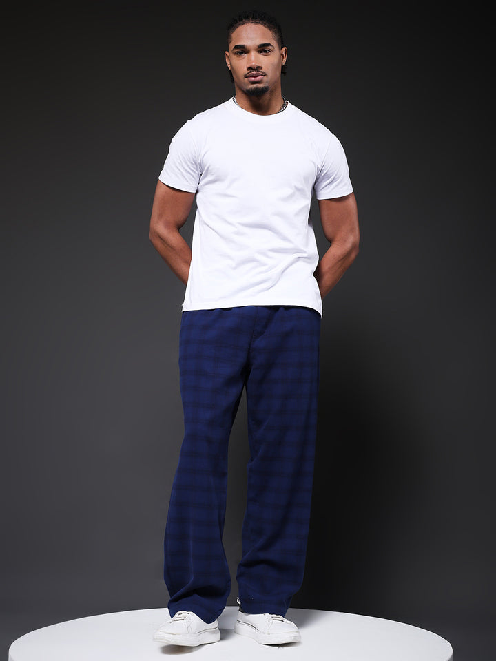 Men chequered lounge pants