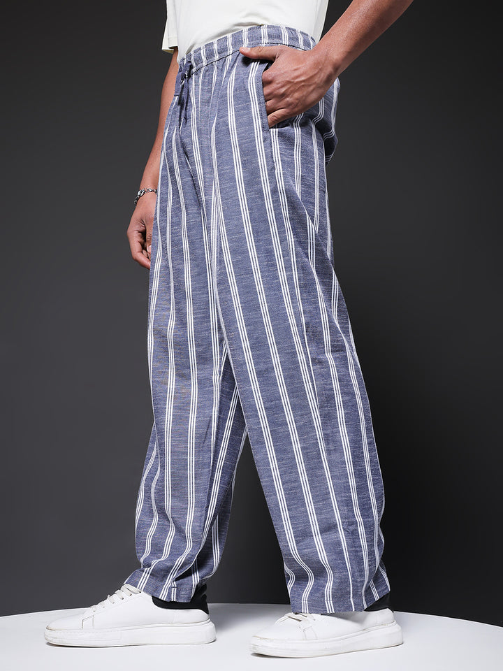 Men Striped lounge pants