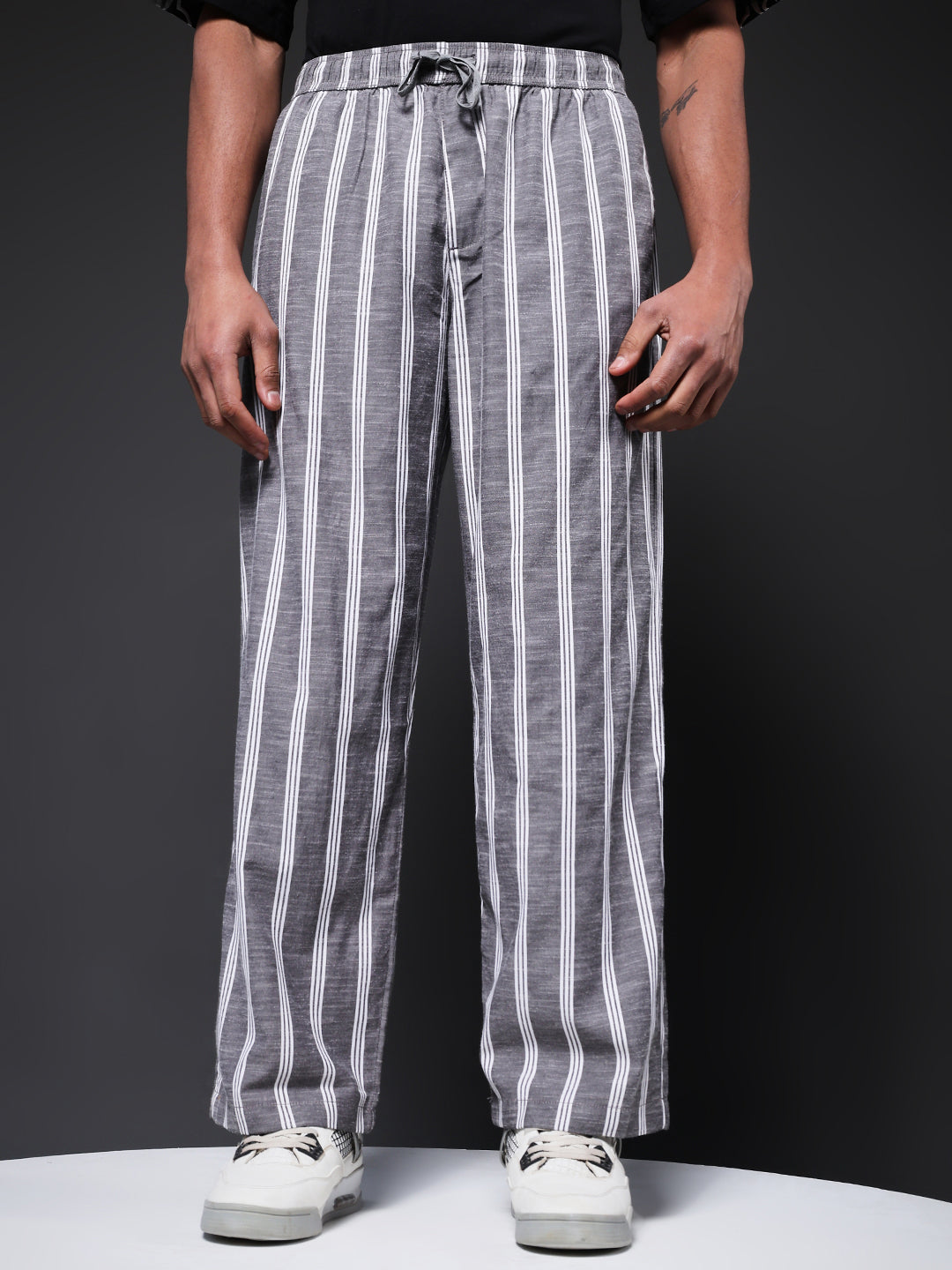 Men Striped lounge pants