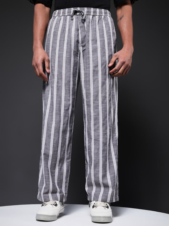 Men Striped lounge pants