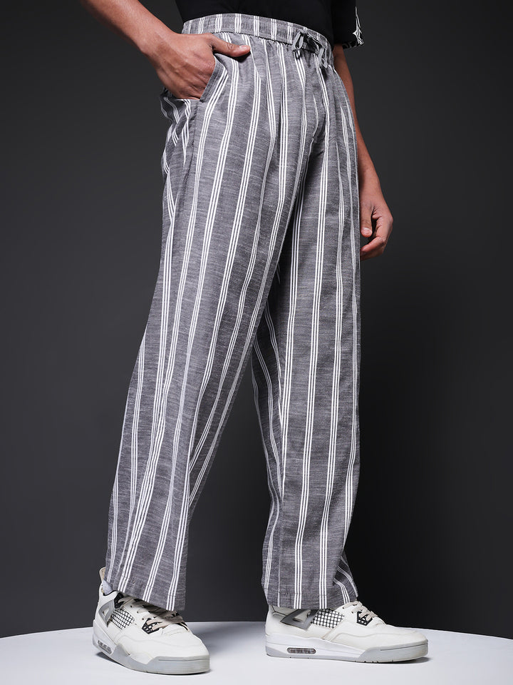 Men Striped lounge pants
