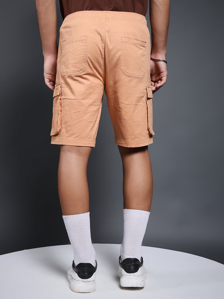 Mens Cotton Utility Shorts  – Brown