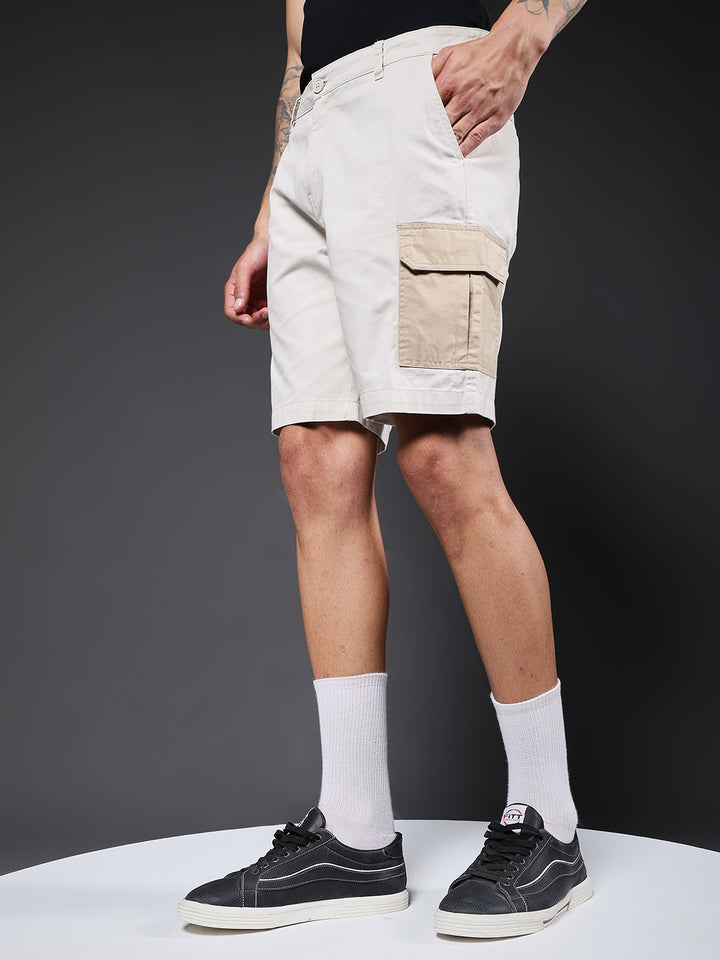 Men's Cotton Utility Cargo Shorts with Multi-Pockets – Camel