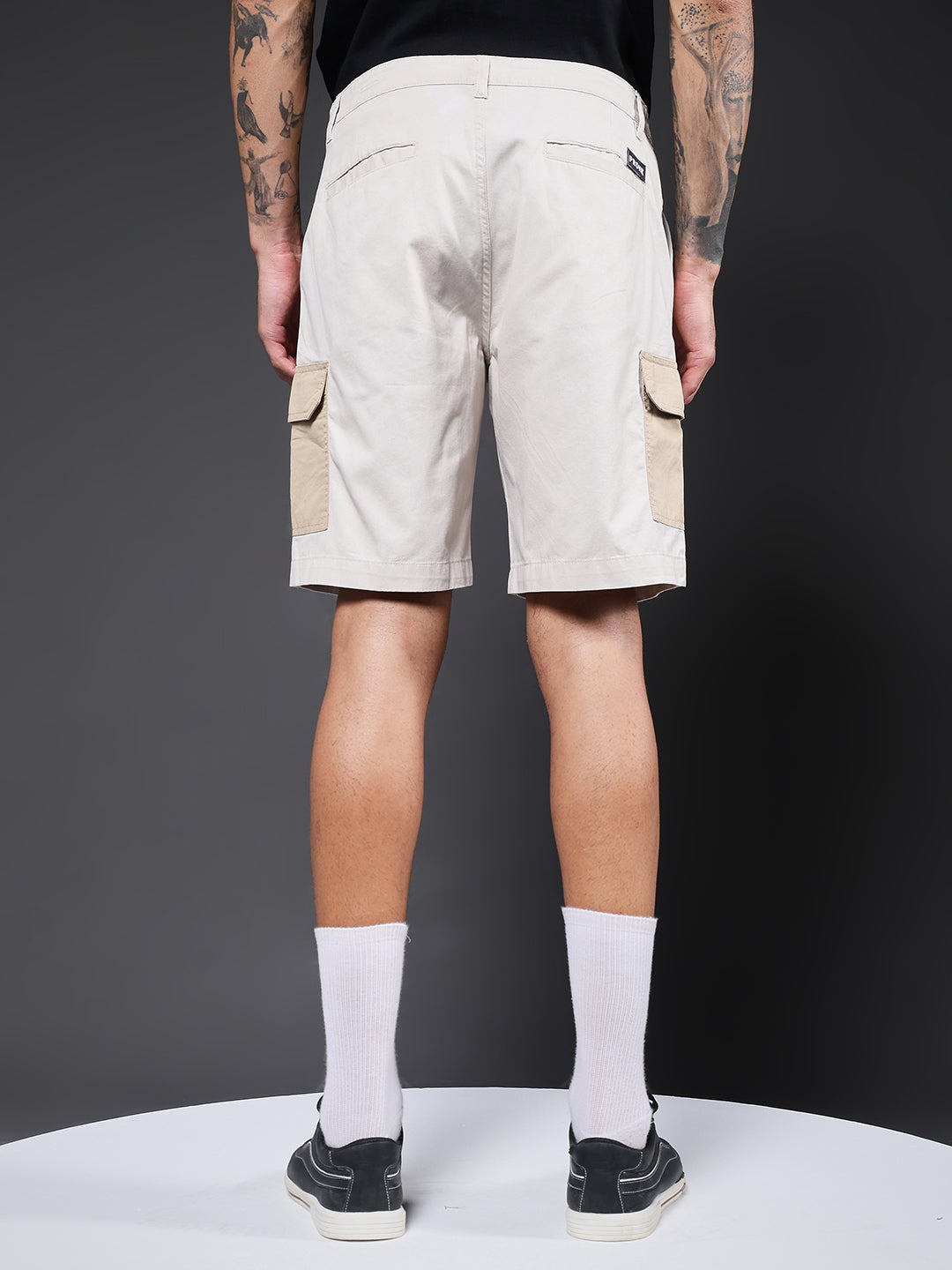 Men's Cotton Utility Cargo Shorts with Multi-Pockets – Camel