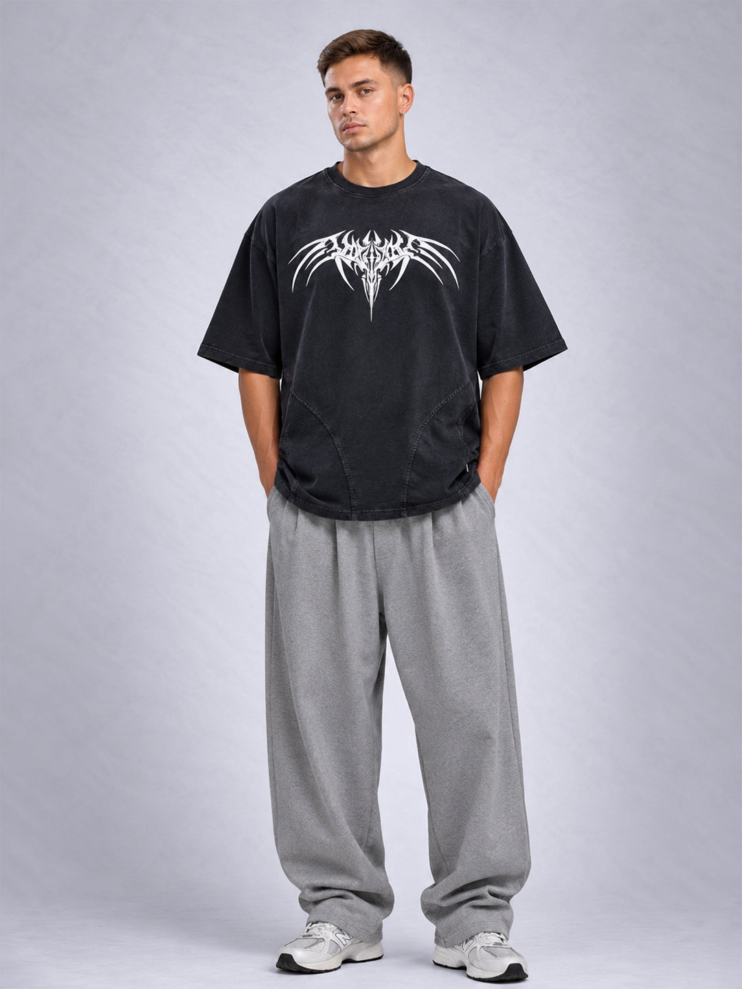Men Premium Retro Wash Oversized Terry T-shirt