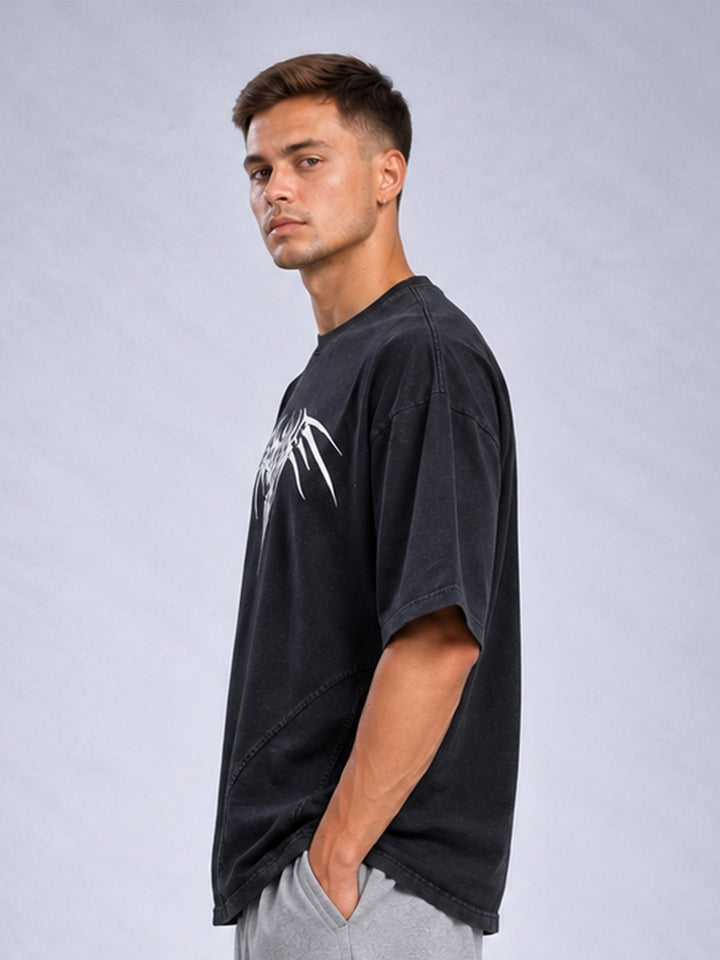 Men Premium Retro Wash Oversized Terry T-shirt
