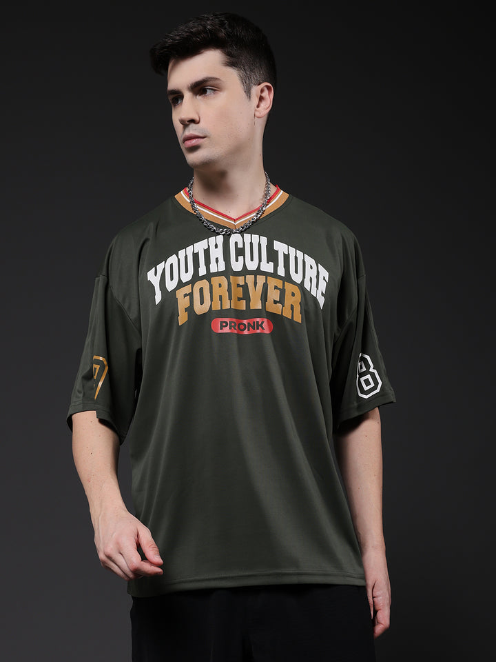 Men Oversized Varsity T-Shirt