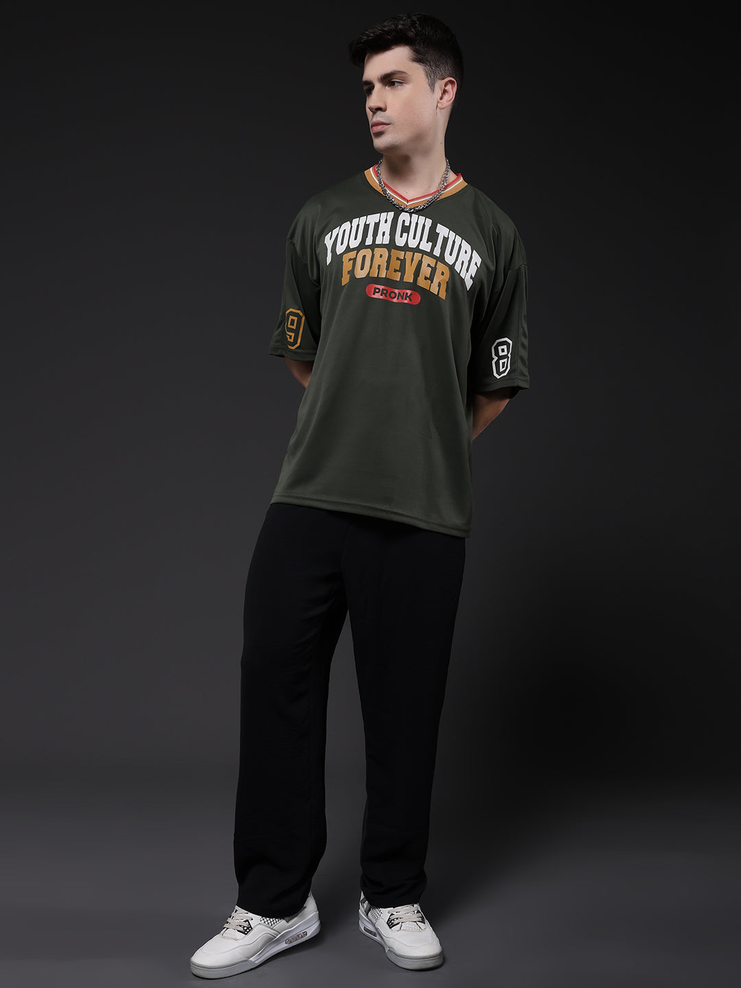 Men Oversized Varsity T-Shirt