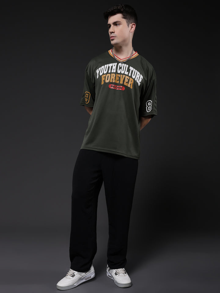 Men Oversized Varsity T-Shirt