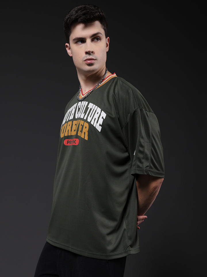 Men Oversized Varsity T-Shirt