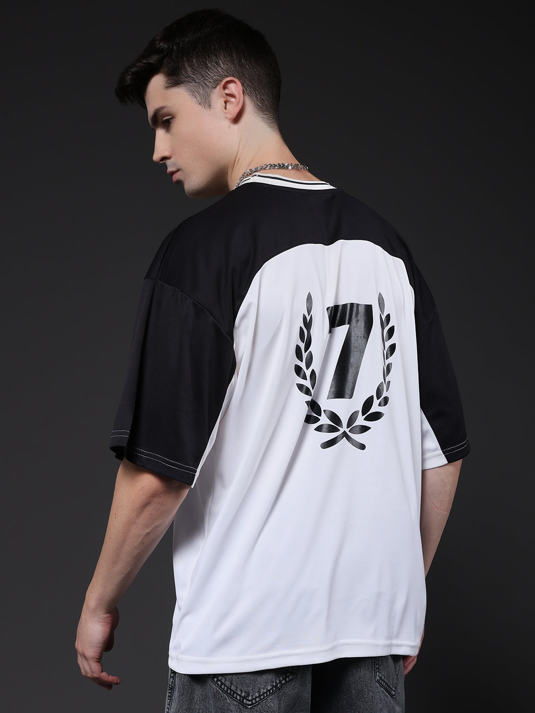 Men Oversized Varsity T-Shirt
