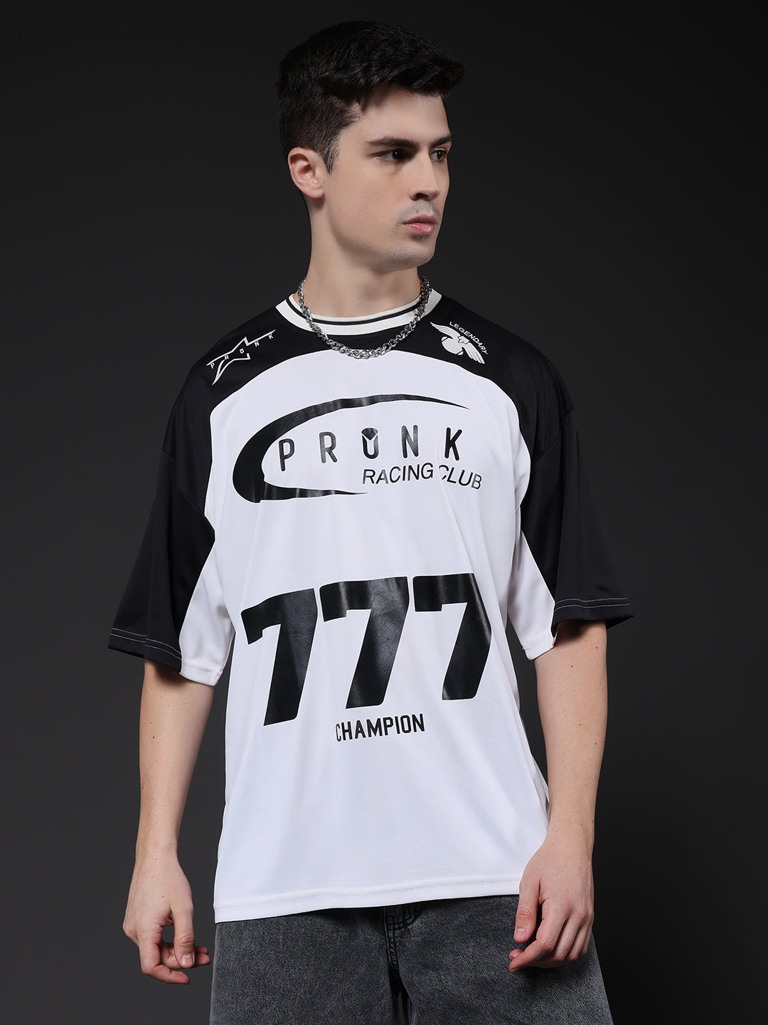 Men Oversized Varsity T-Shirt