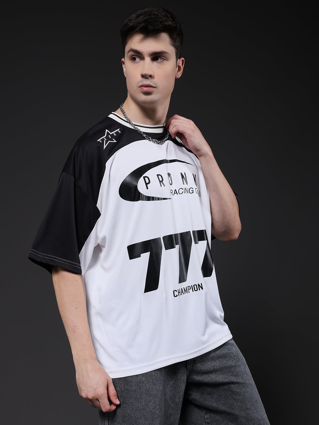 Men Oversized Varsity T-Shirt