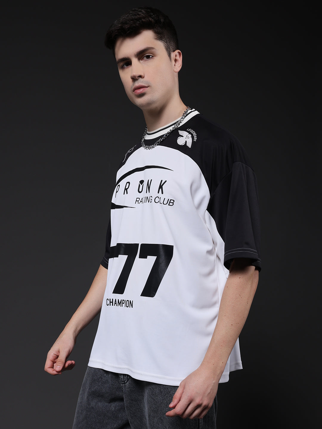 Men Oversized Varsity T-Shirt