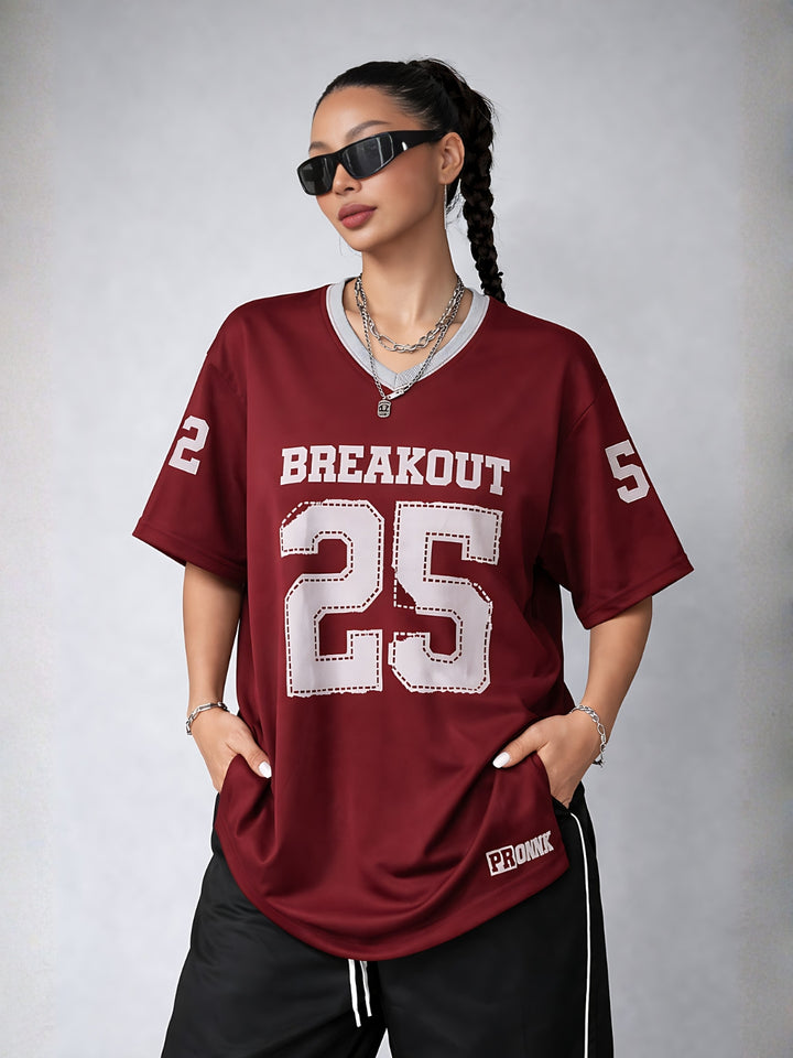 Women Oversized Varsity T-Shirt