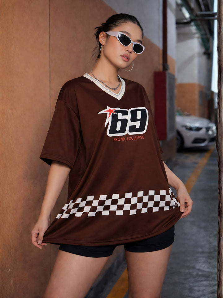 Women Oversized Varsity T-Shirt