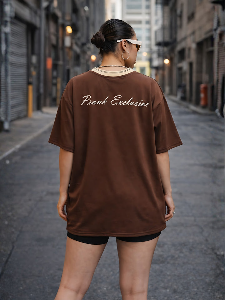 Women Oversized Varsity T-Shirt