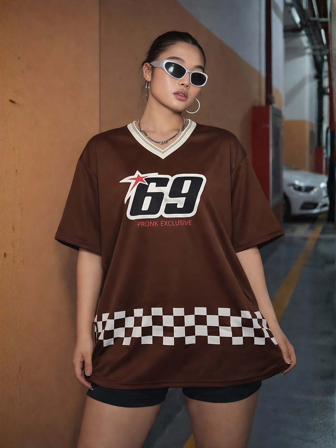 Women Oversized Varsity T-Shirt