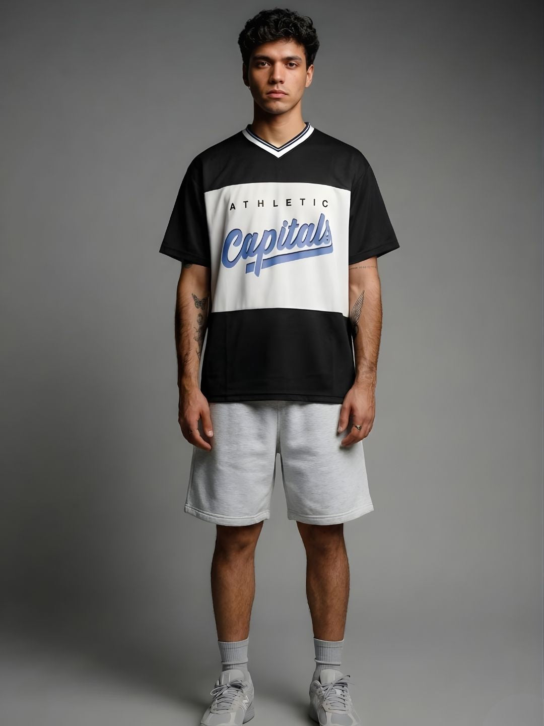 Men Oversized Varsity T-Shirt