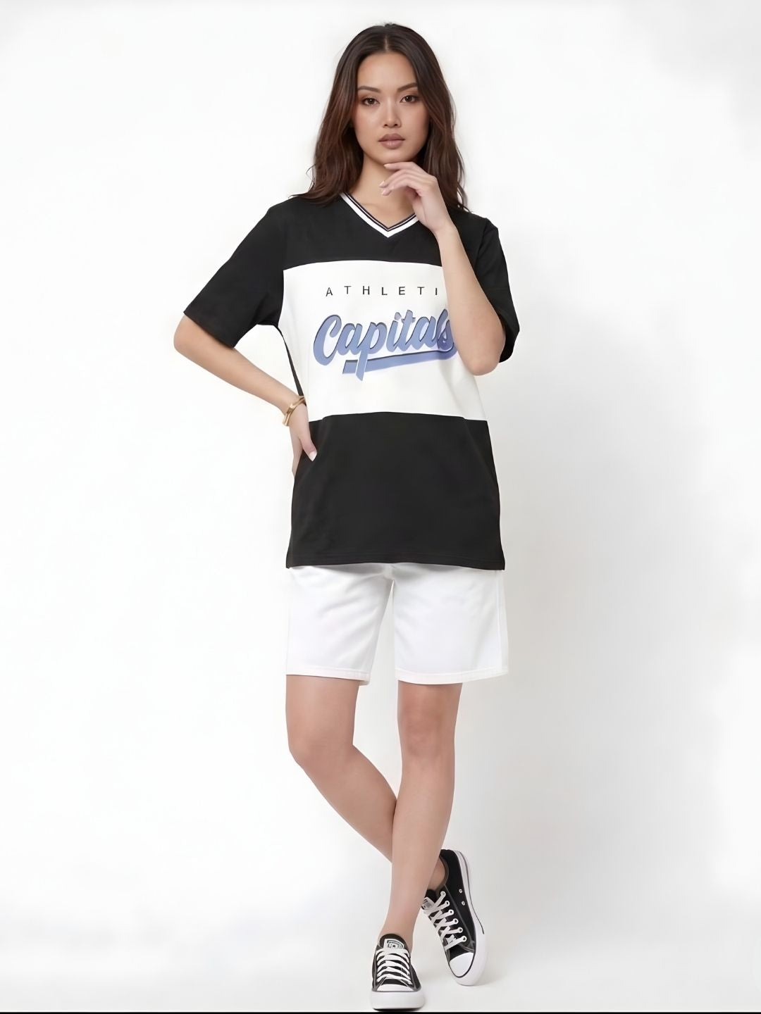 Women Oversized Varsity T-Shirt