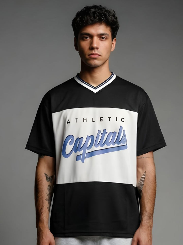 Men Oversized Varsity T-Shirt