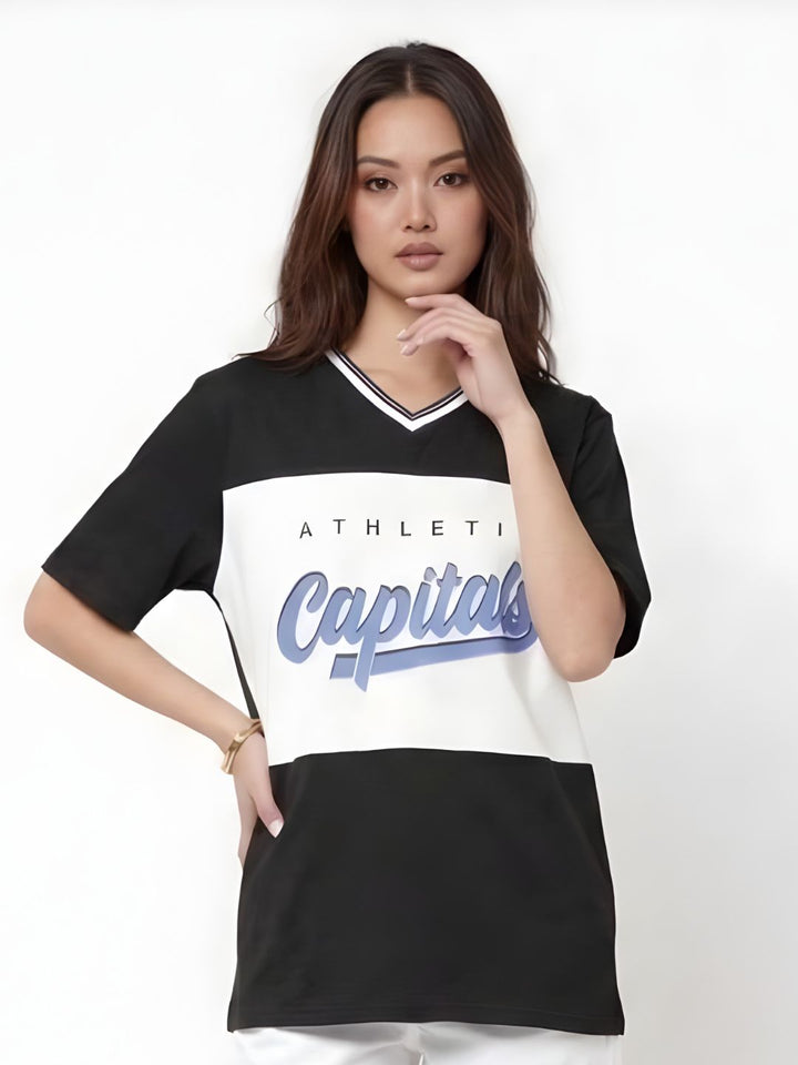 Women Oversized Varsity T-Shirt