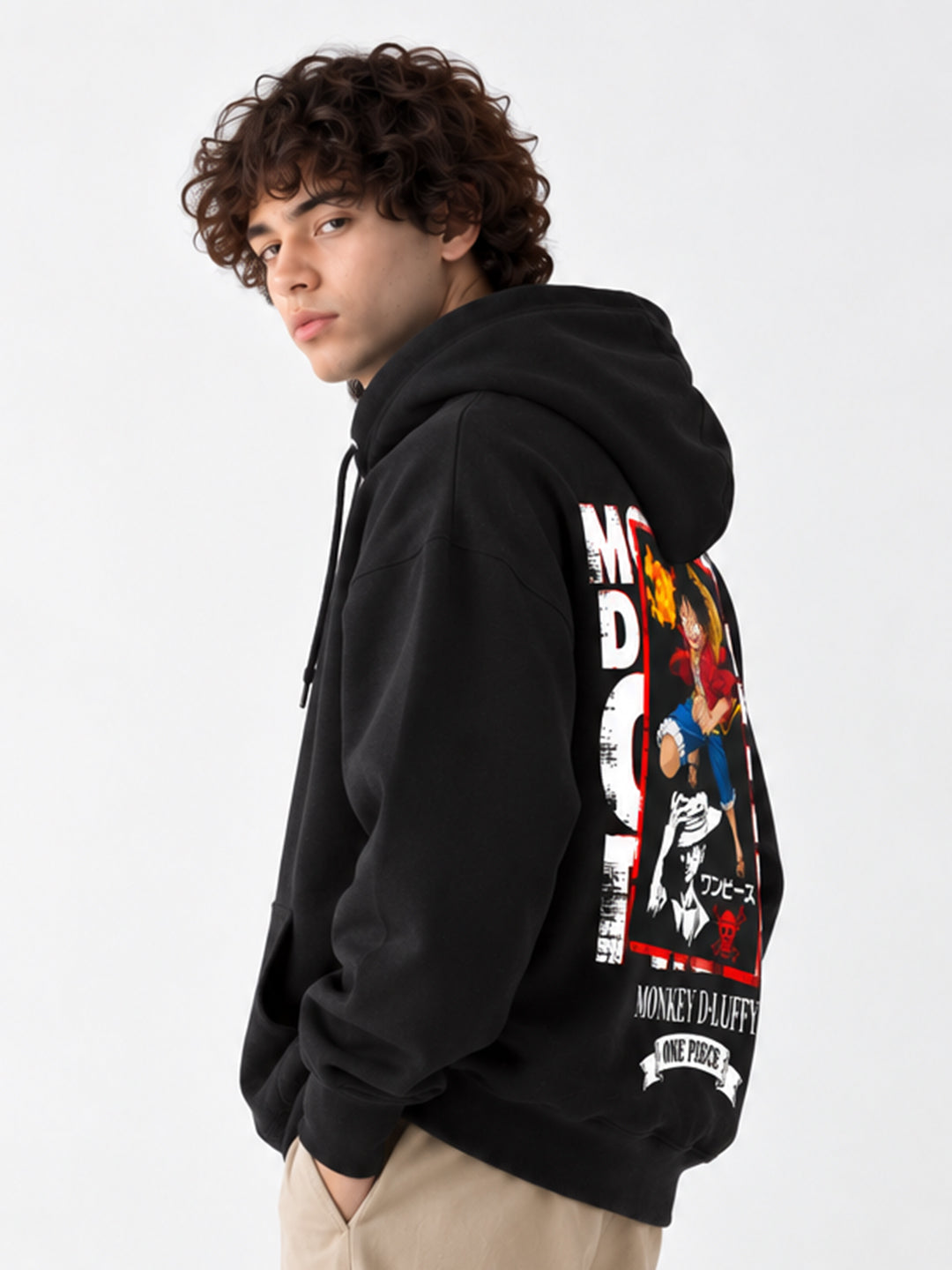 One Piece Men Drop Shoulder Premium Terry Hoodie