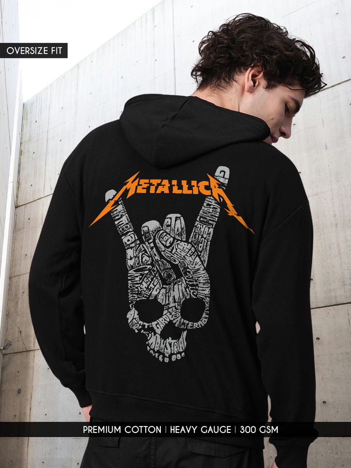 Metallica Rock Men Drop Shoulder Premium Terry Hoodie