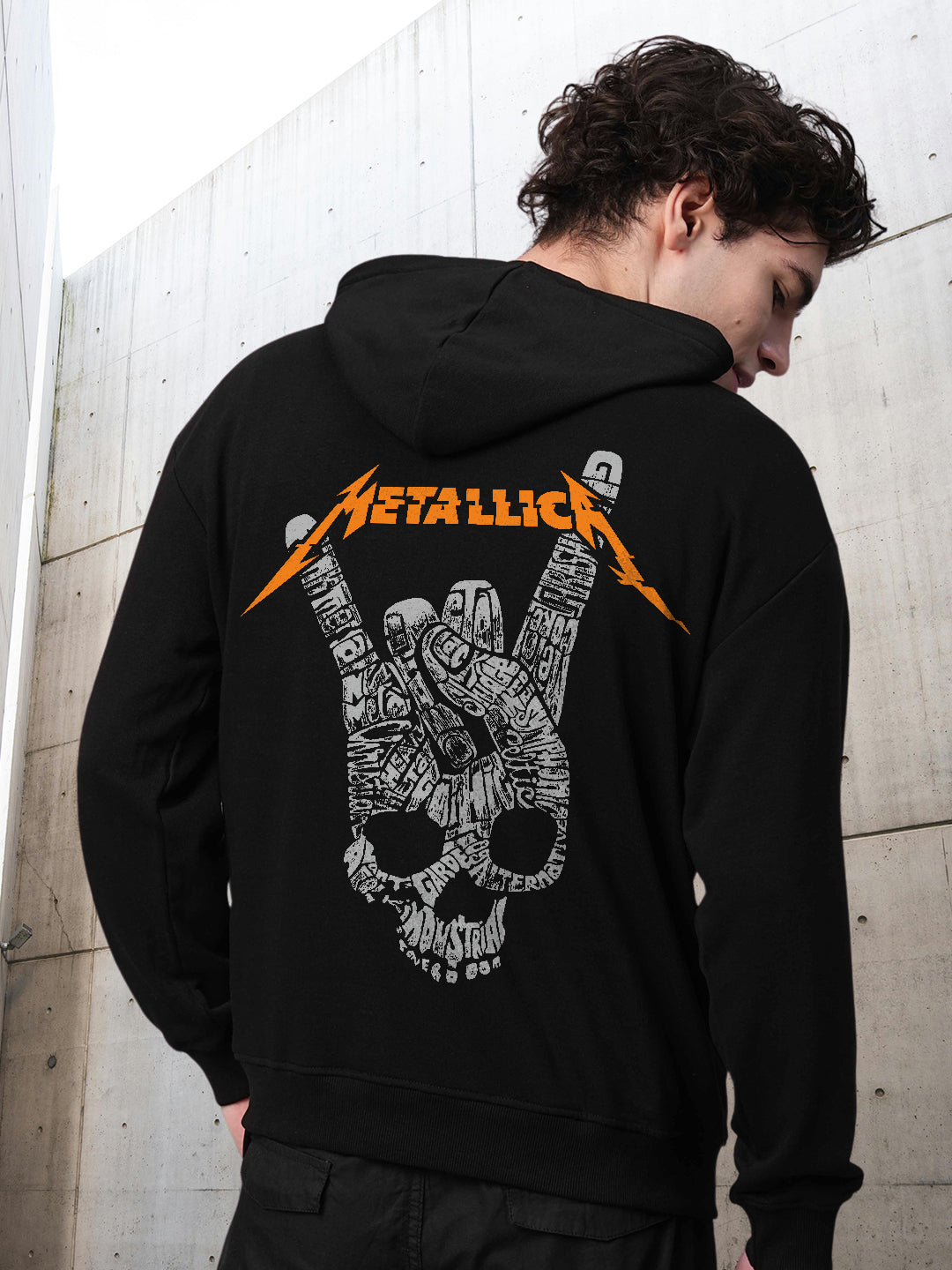 Metallica Rock Men Drop Shoulder Premium Terry Hoodie