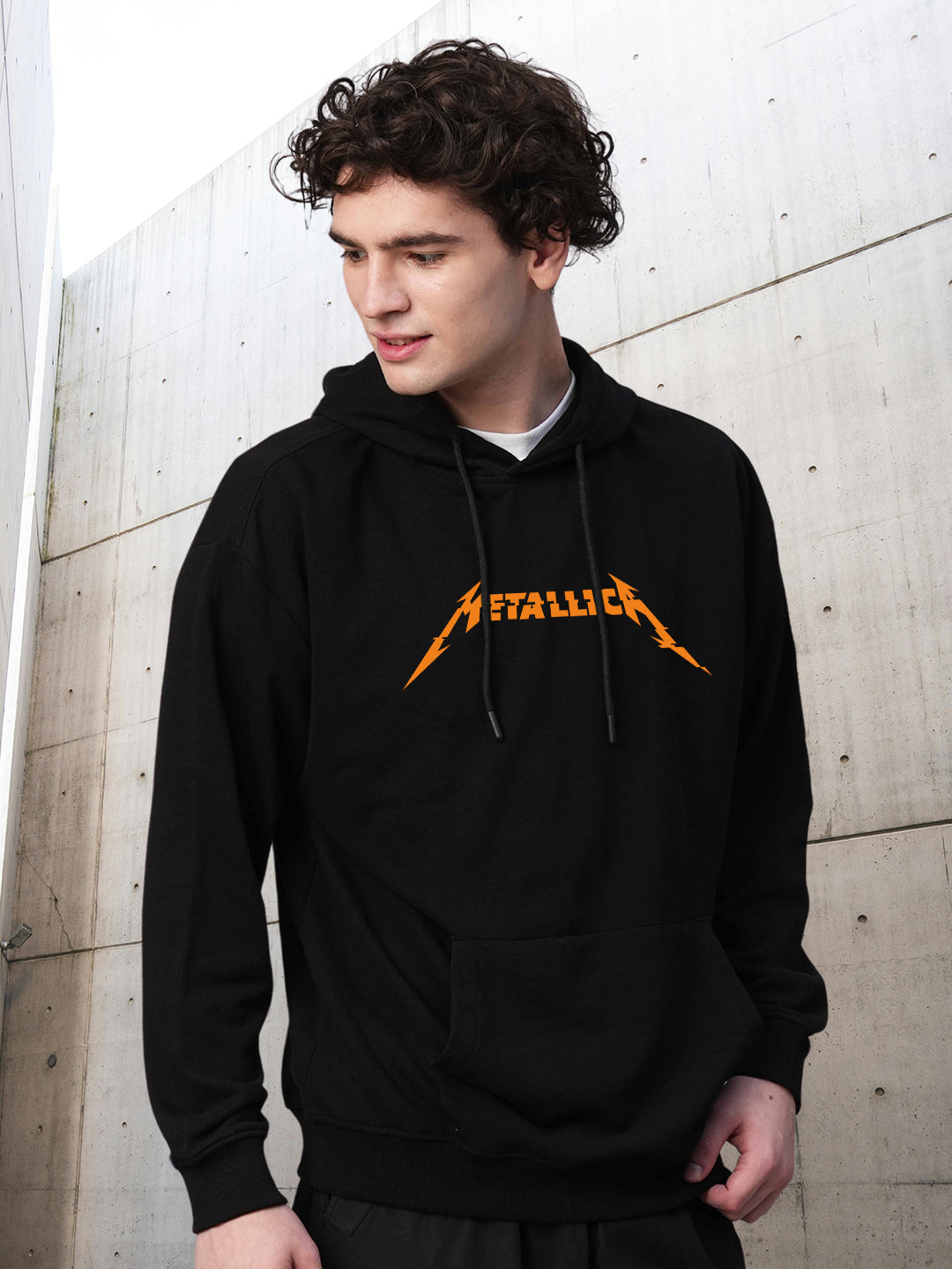 Metallica Rock Men Drop Shoulder Premium Terry Hoodie