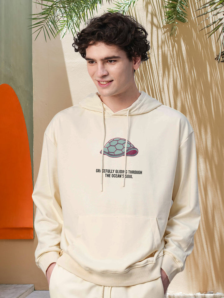 SHELL SPIRIT Men Drop Shoulder Premium Terry Hoodie