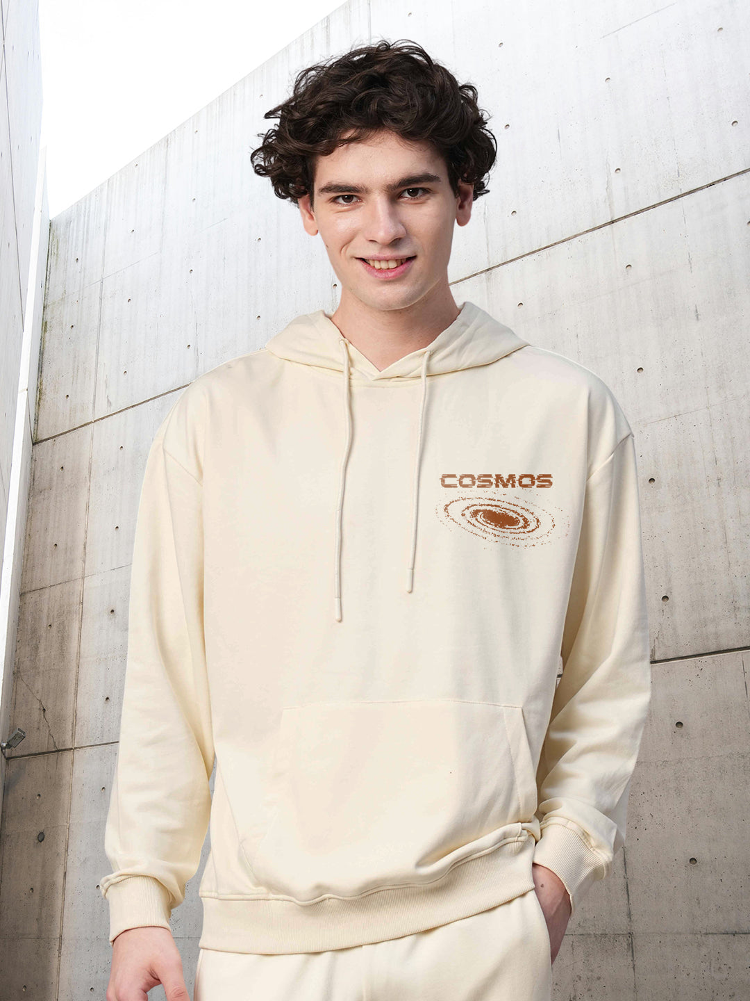 COSMIC SOUL Men Drop Shoulder Premium Terry Hoodie