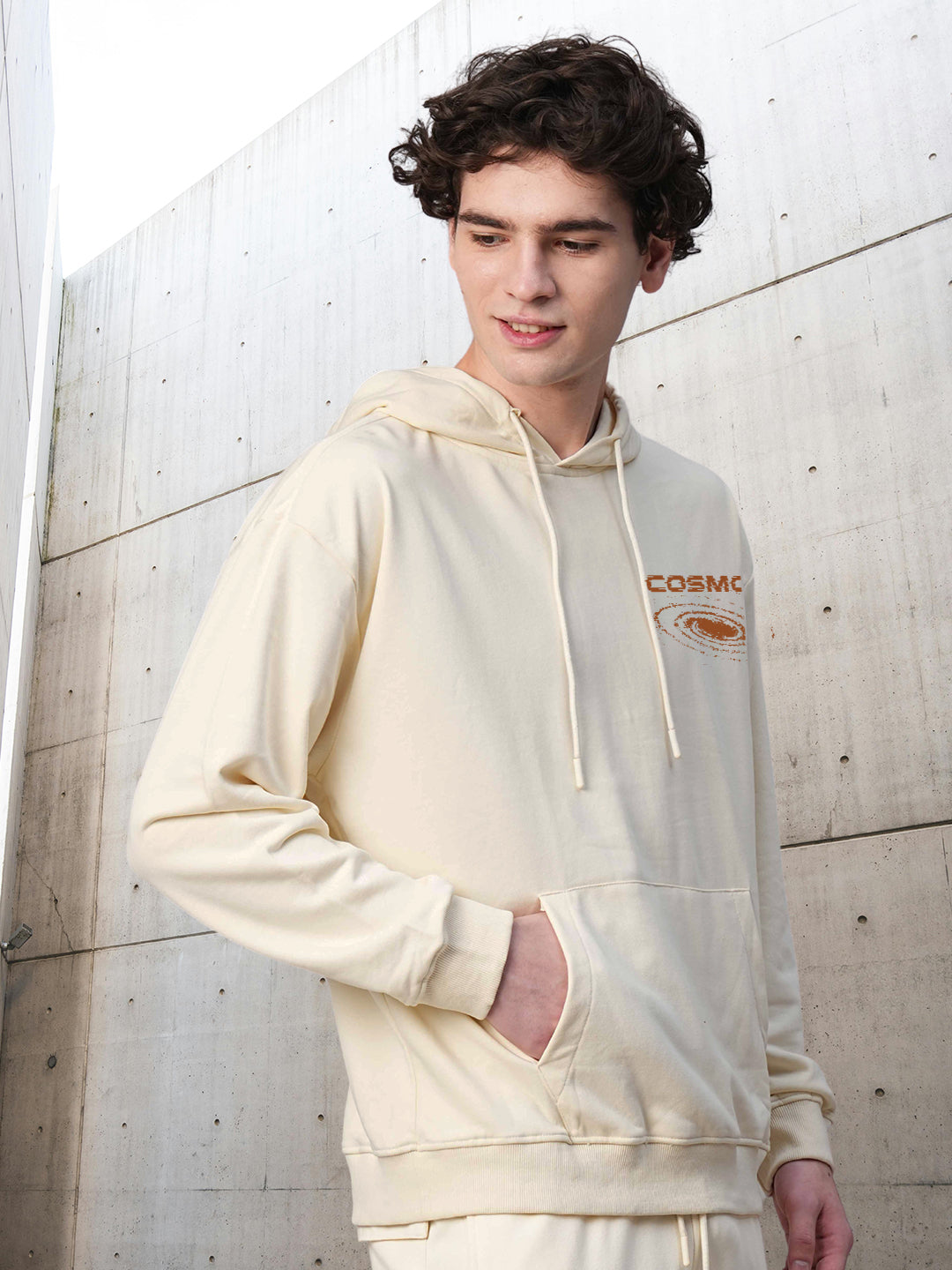 COSMIC SOUL Men Drop Shoulder Premium Terry Hoodie