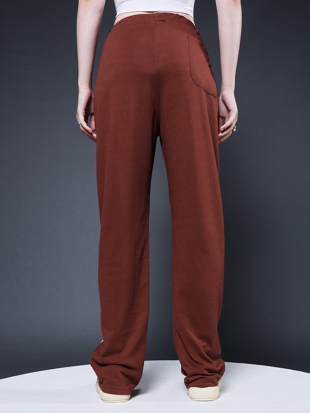 Women Premium Terry Jogger with Side Stripes - Cocoa