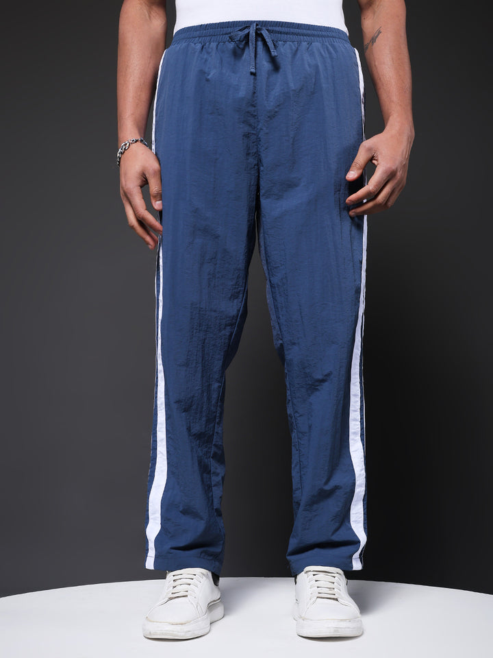 Men Premium Jogger with Side Stripes - Blue