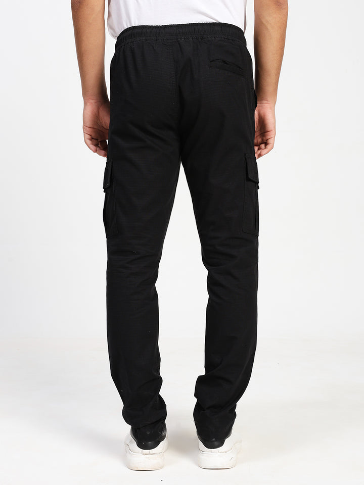 Men Utility Cargos- Black