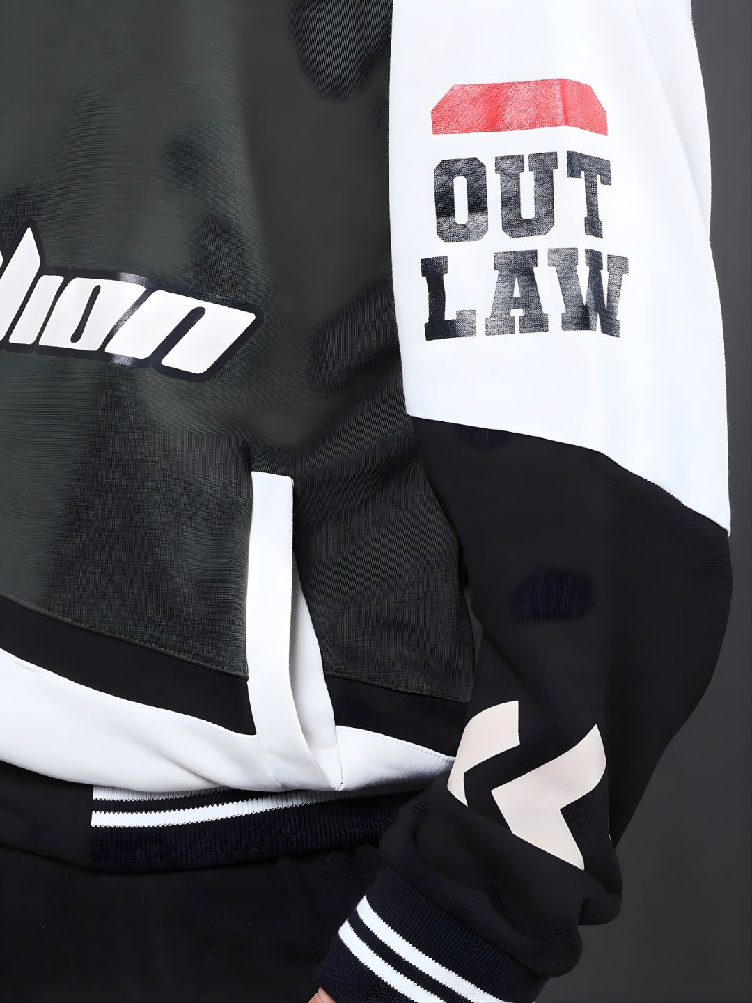 Men Graphic Printed Varsity Bomber Jacket