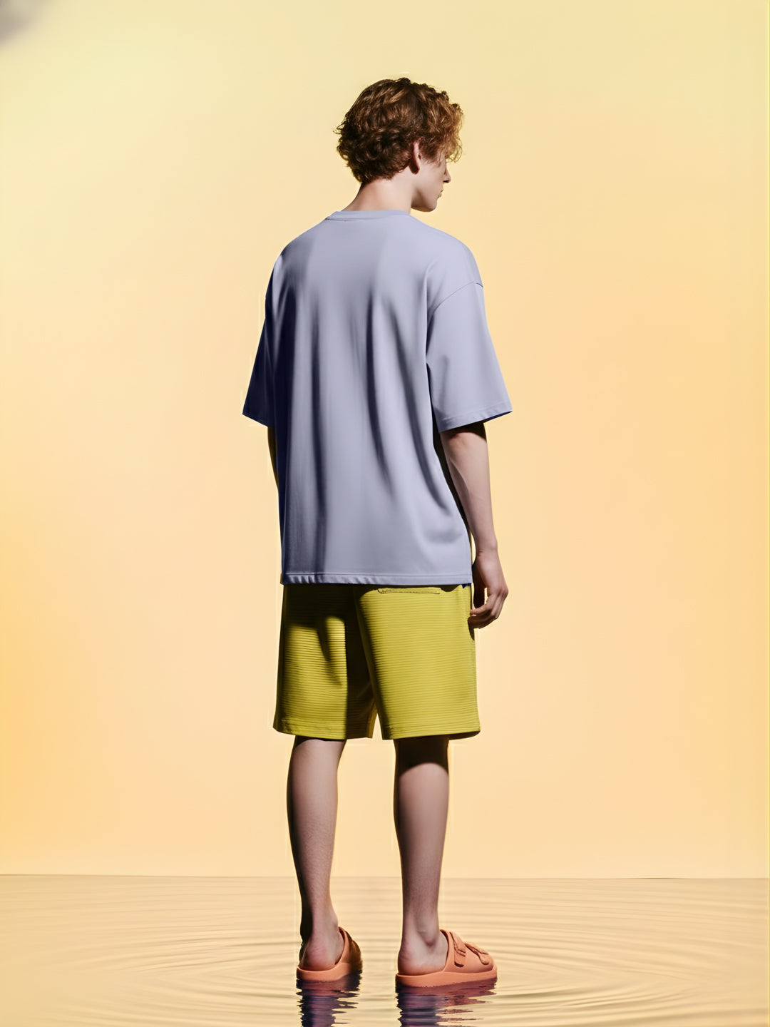 Solid Men Oversized T-Shirt - Ash Grey