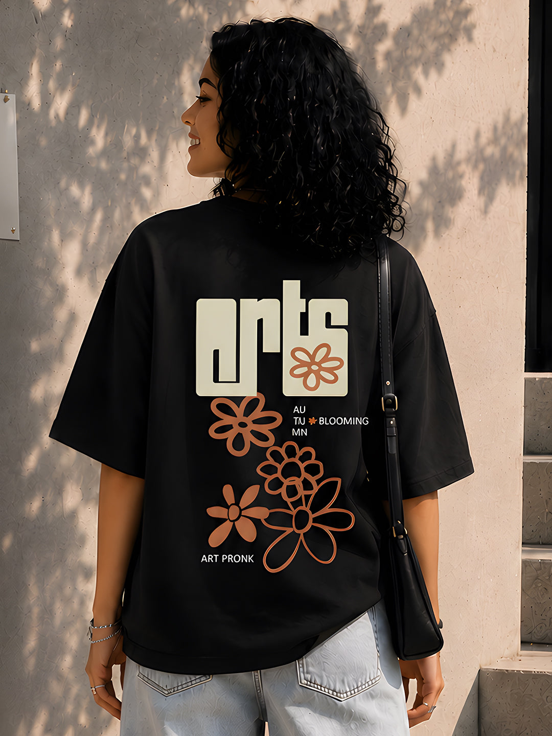ARTS Women Graphic Oversized Printed T-Shirt