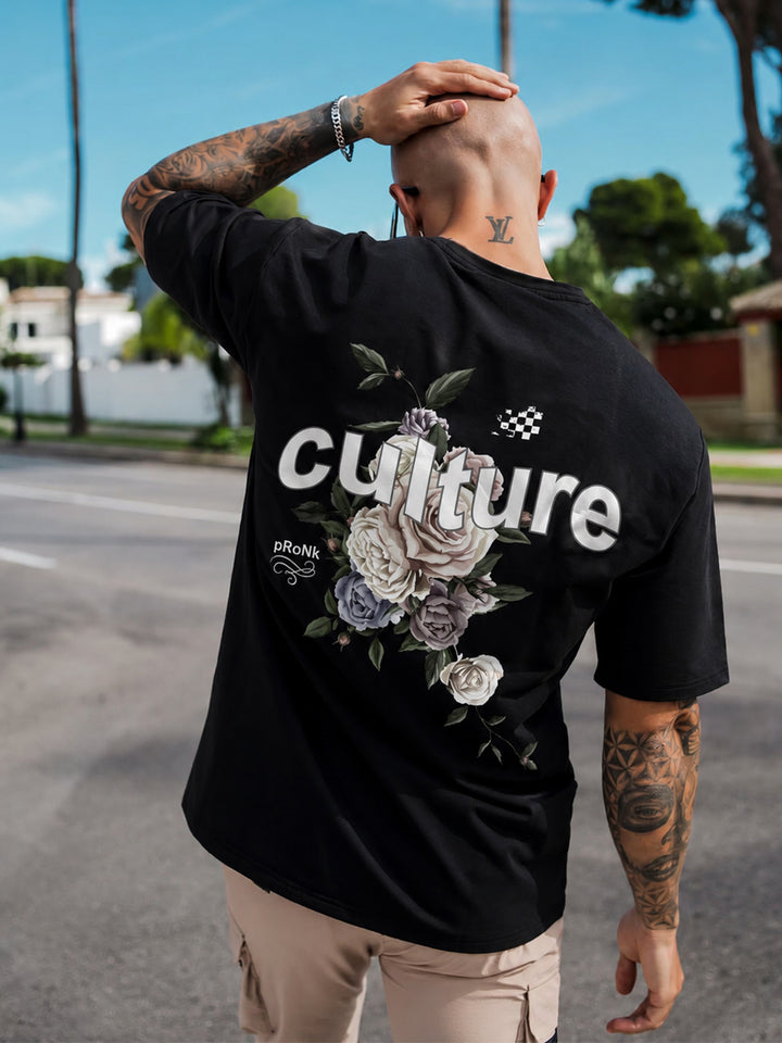 CULTURE Men Printed Oversized T-Shirt