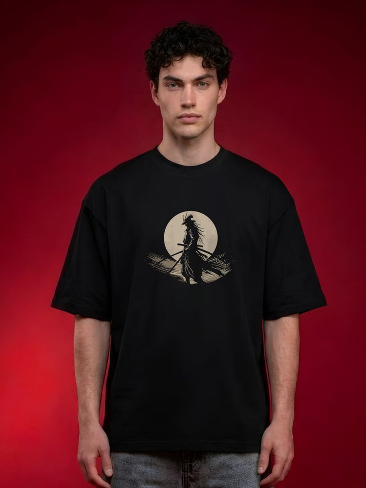 SHADOW OF RESOLVE Men Printed Oversized T-Shirt