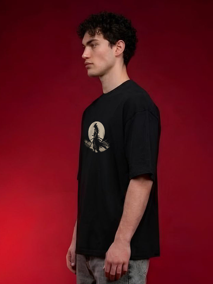 SHADOW OF RESOLVE Men Printed Oversized T-Shirt