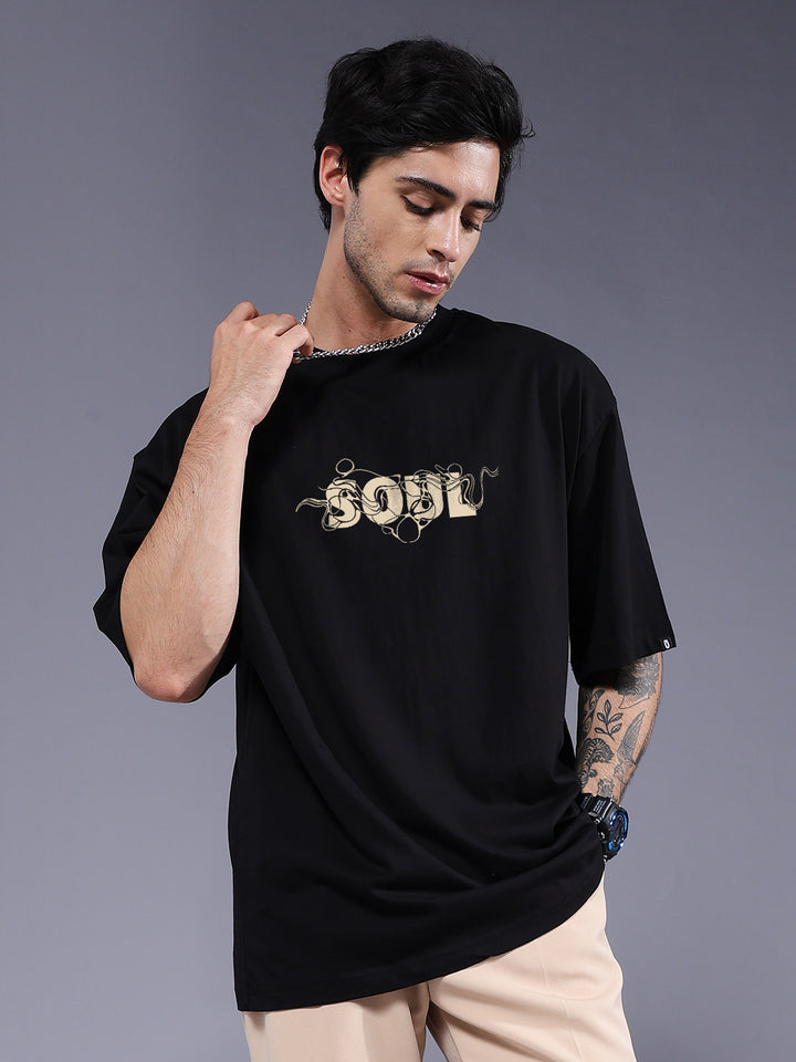 SHAPE OF SOUL Men Printed Oversized T-Shirt