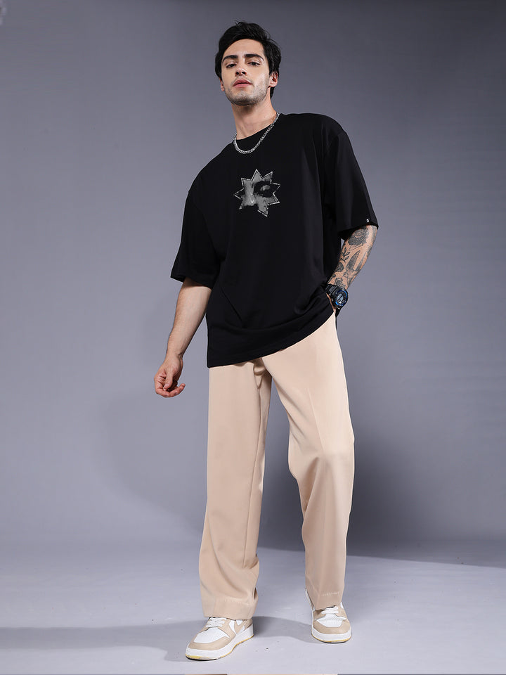 SHADOW RISE Men Printed Oversized T-Shirt